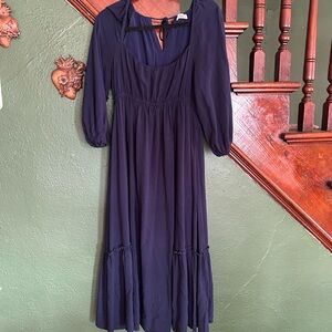 In Bloom Navy Long Sleeve Dress